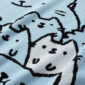 Sky blue cartoon cat patterned pullover