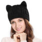Knitted Beanie with Cat Ears