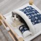 mainimage2Cat-Beds-and-House-Removable-Pet-Sleeping-Bag-Cat-Hammock-Pet-Bed-for-Cats-Dog-Wooden