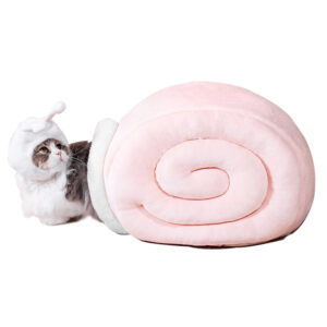 Comfy Pink Snail Cat Dog Cave Bed