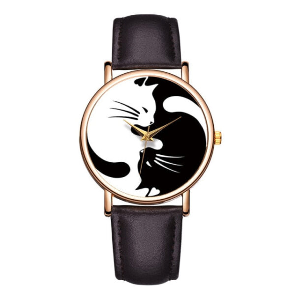 Yin Yang Cat Quartz Watch