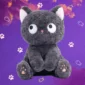 Adorable Cat Plush Toy with Glow in the Dark Eyes