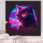 Fluorescent Cat Tapestry Poster