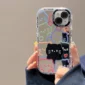 Plating-Mirror-Painted-Lines-Cute-Cat-Phone-Case-For-iPhone-14-13-11-12-15-Pro-4.webp
