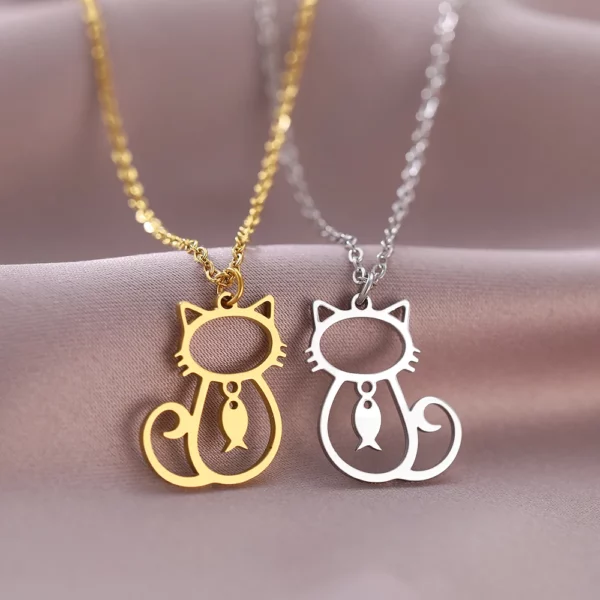 Stainless-Steel-Necklaces-Cartoon-Cat-Kittens-Fish-Pendant-Cute-Choker-Girl-Chain-Trendy-Fine-Charm-Necklace.webp